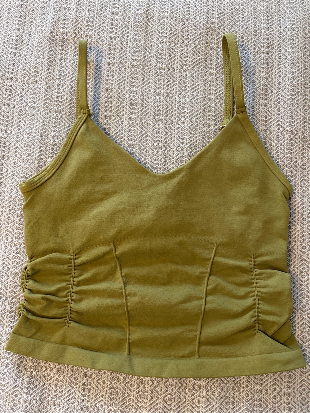 FP Movement Olive Green Women’s Fitted Cropped Tank Top